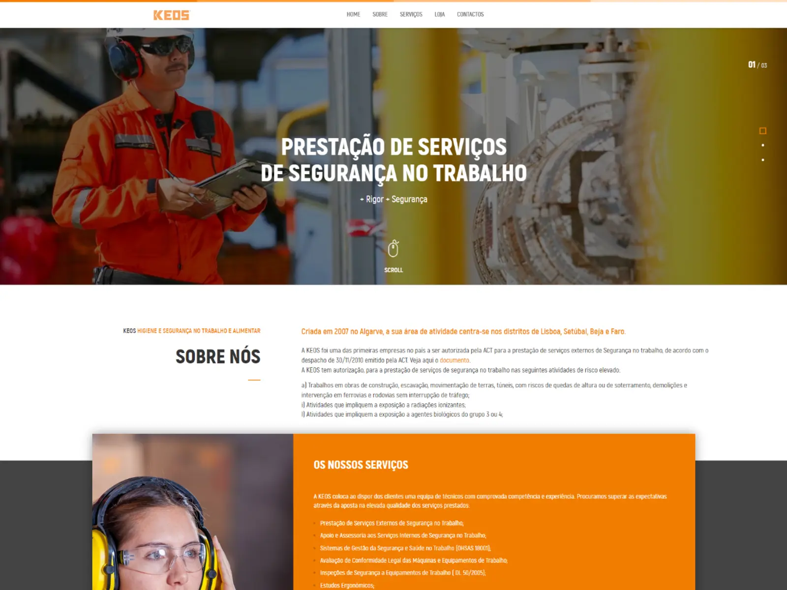 Capa do projeto KEOS