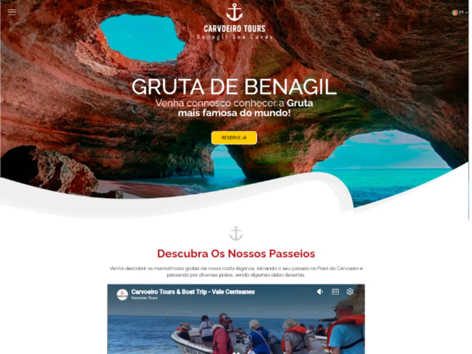 Capa do projeto Carvoeiro Tours